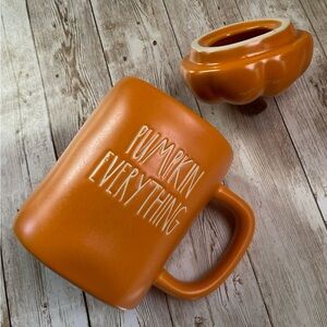 Rae Dunn Pumpkin Everything Orange Mug with Lid